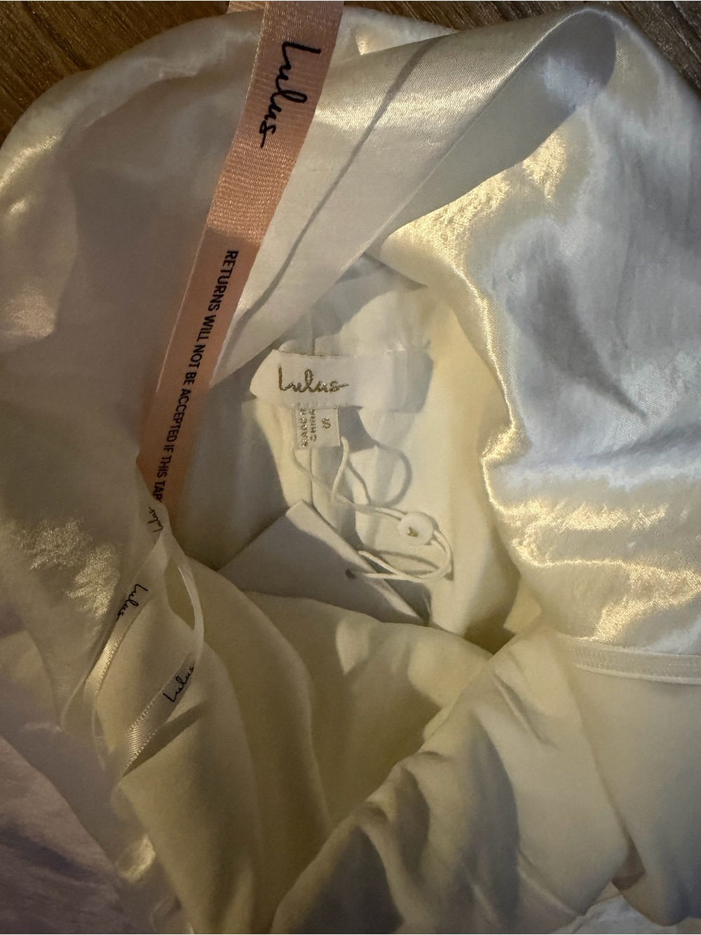 Lulu's Meliana White Satin Halter Backless Maxi Dress - Picture 5 of 5